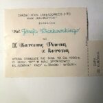 Zaproszenie na IX Karczmę 1990 - Józef Wiczkowski