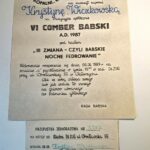 1987 - zaproszenie na VI Comber babski - Krystyna Wiczkowska